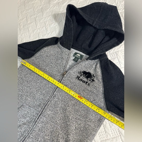 Roots Kids Zippered Zip Up Charcoal Grey Black Hoodie Sweatshirt Girl Boy Unisex - Picture 3 of 12